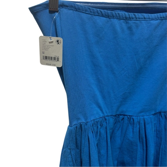 NWT Free People Strapless Tube Mini Dress Blue M - Picture 6 of 9